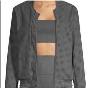 Touche x Morgan Stewart Brendan Bomber Jacket Perforated Mesh Gray Size XS